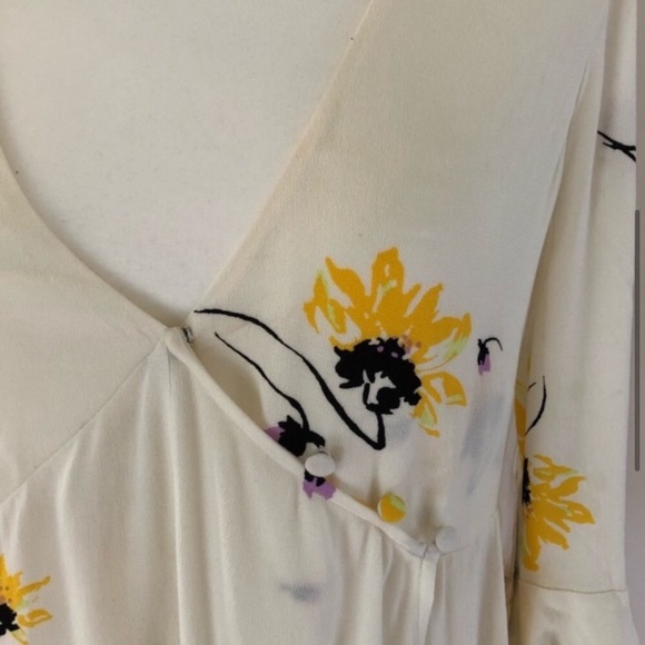 FREE PEOPLE TIME ON MY SIDE FLORAL WRAP DRESS - Picture 3 of 5